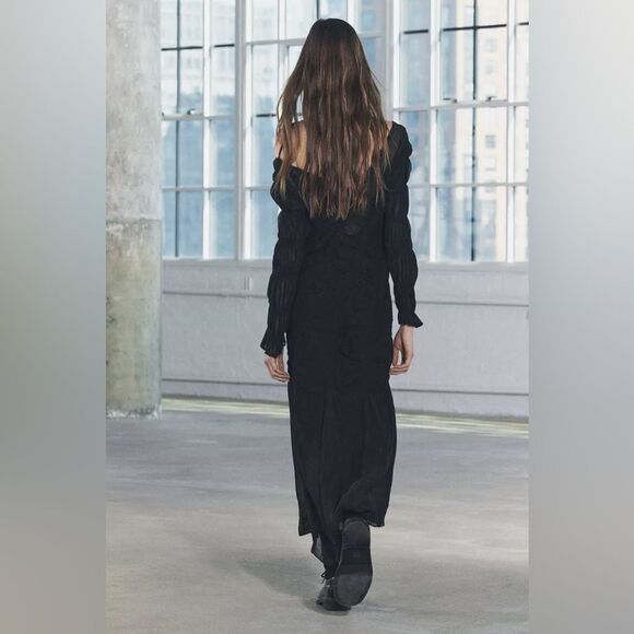 ZARA RUFFLED LONG DRESS ZW COLLECTION - Picture 5 of 11